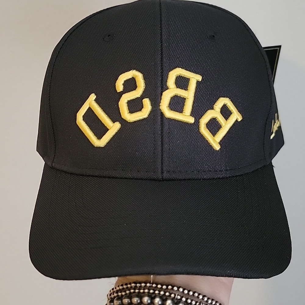 NEW Invicta Black Baseball Cap Yellow Embroidered Backward BBSD Snap Back Hat - Picture 9 of 12
